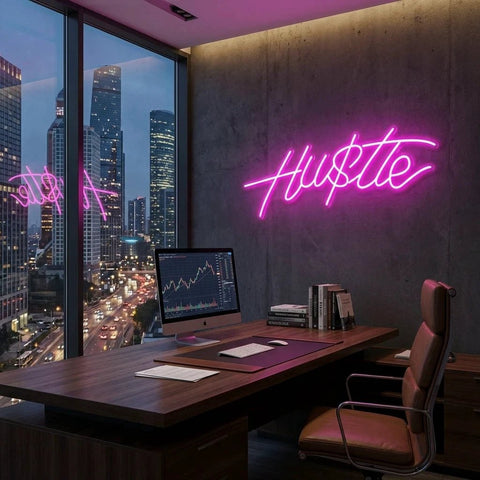 Hustle Led Neon Sign Light