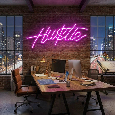 Hustle Led Neon Sign Light