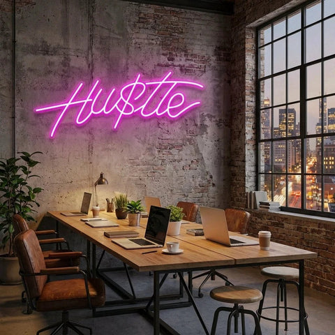 Hustle Led Neon Sign Light