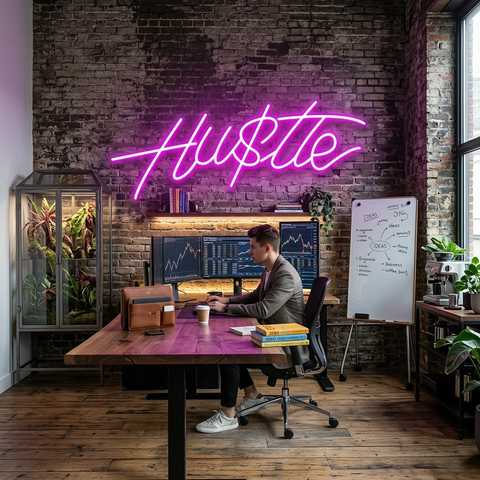 Hustle Led Neon Sign Light