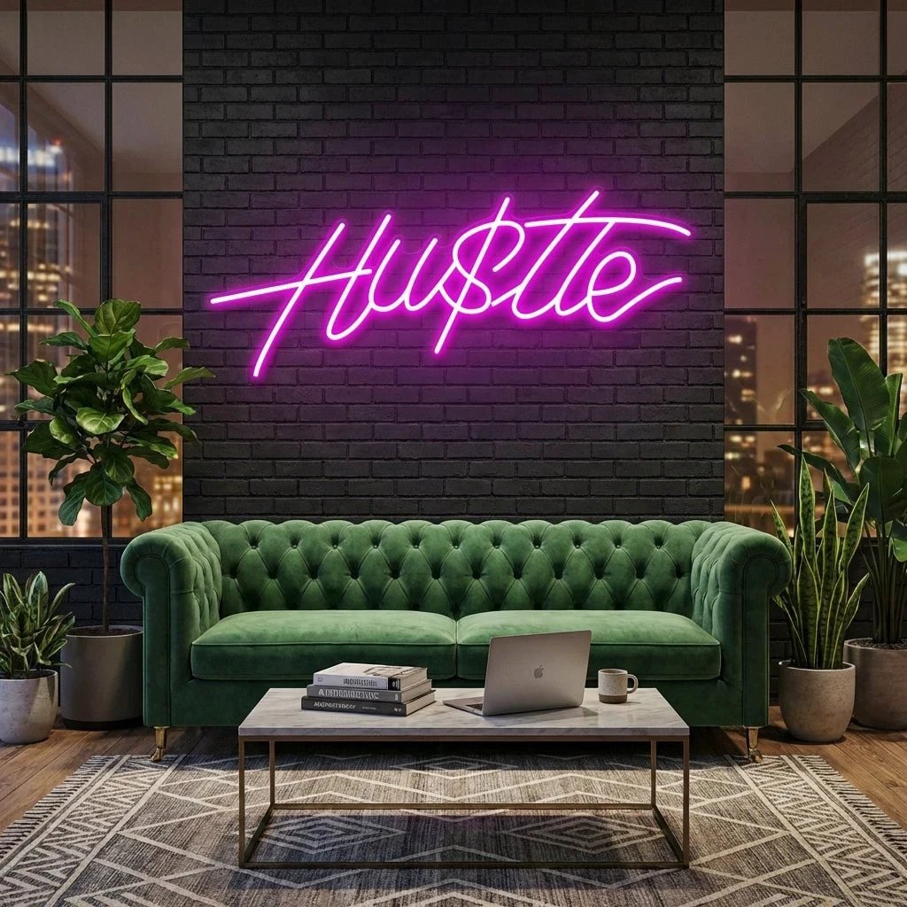 Hustle Led Neon Sign Light