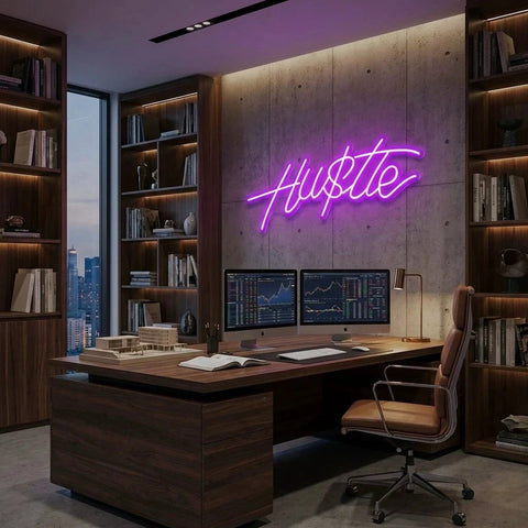 Hustle Led Neon Sign Light