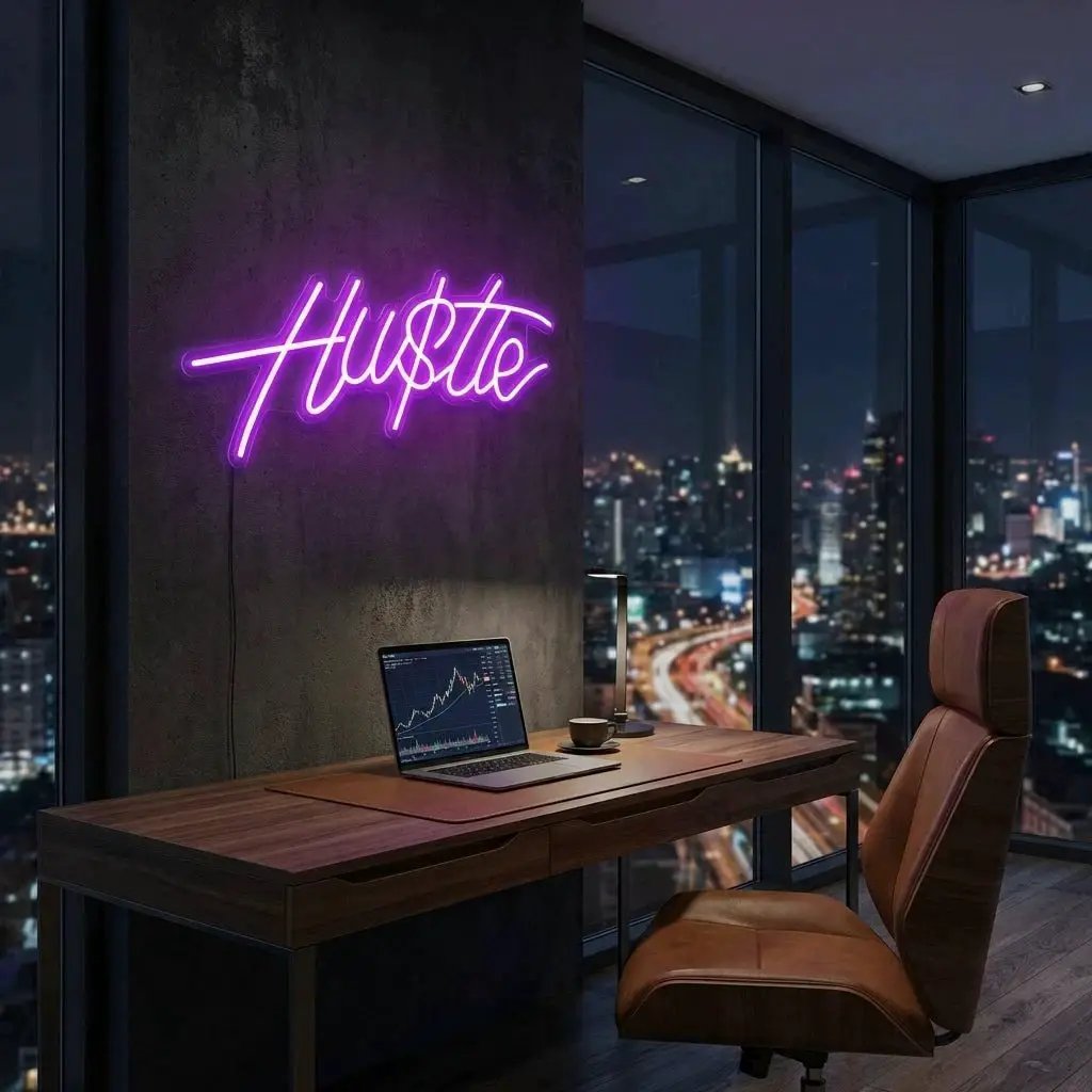 Hustle Led Neon Sign Light