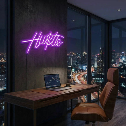 Hustle Led Neon Sign Light