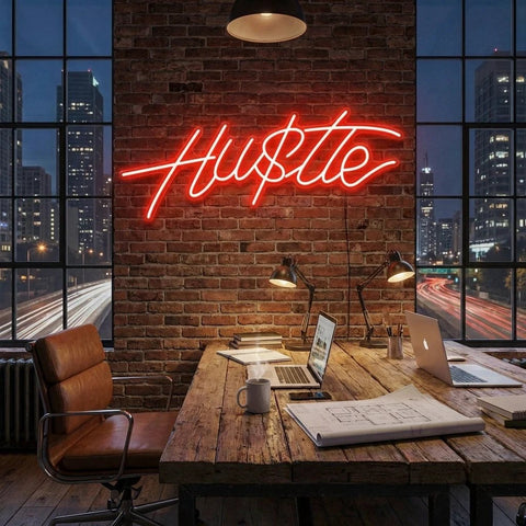 Hustle Led Neon Sign Light