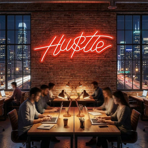Hustle Led Neon Sign Light