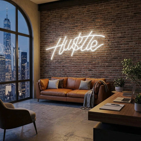 Hustle Led Neon Sign Light