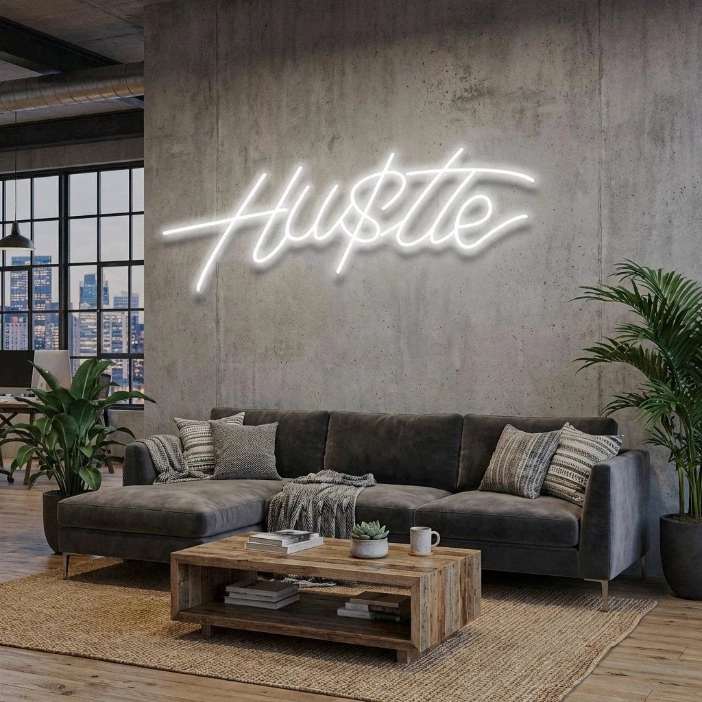Hustle Led Neon Sign Light