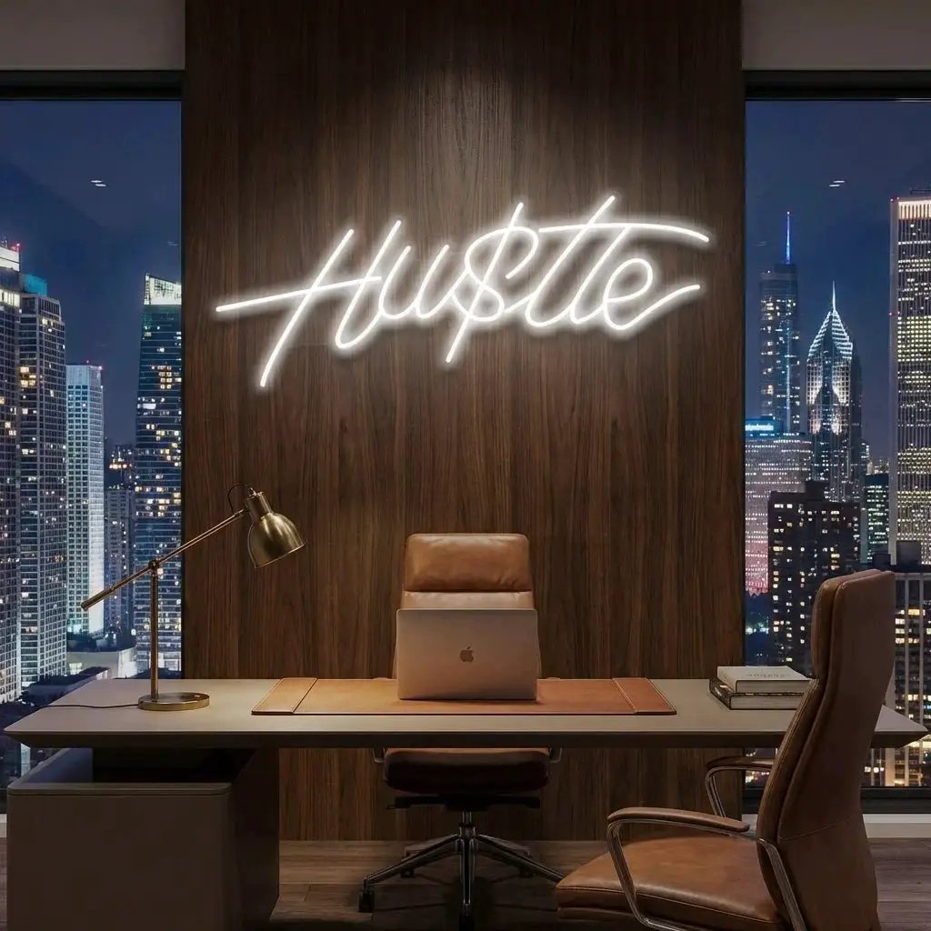 Hustle Led Neon Sign Light