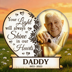 I Am Always With You Heart-Shaped - Personalized Photo Light Box