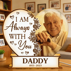I Am Always With You Heart-Shaped - Personalized Photo Light Box