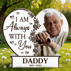 I Am Always With You Heart-Shaped - Personalized Photo Light Box