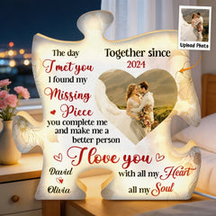 I Love You With All My Heart All My Soul - Personalized Photo Light Box