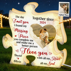 I Love You With All My Heart All My Soul - Personalized Photo Light Box