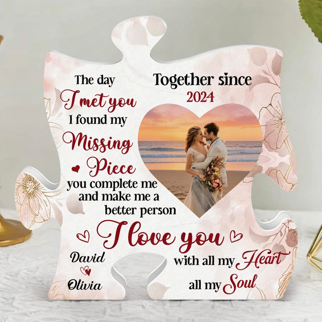 I Love You With All My Heart All My Soul - Personalized Photo Light Box