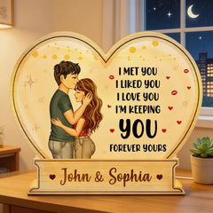 I Met You I Liked You I'm Keeping You - Personalized Light Box