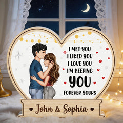 I Met You I Liked You I'm Keeping You - Personalized Light Box