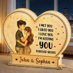 I Met You I Liked You I'm Keeping You - Personalized Light Box
