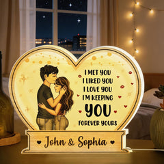 I Met You I Liked You I'm Keeping You - Personalized Light Box