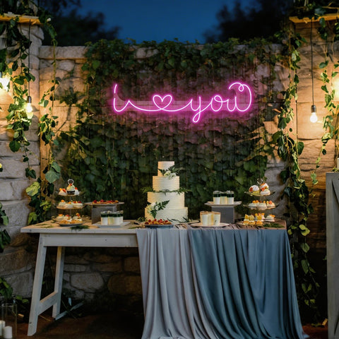 I Love You Led Neon Sign Light