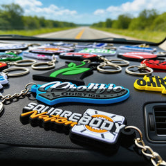 Custom 3D Die-Cut Rubber Keychains