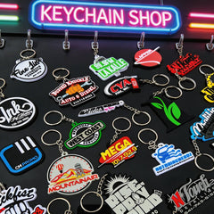 Custom 3D Die-Cut Rubber Keychains