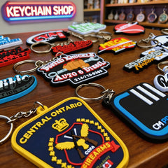 Custom 3D Die-Cut Rubber Keychains