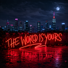 The World Is Yours Led Neon Sign Light - Upbeat Your Life