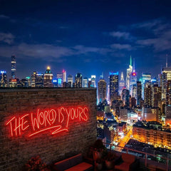 The World Is Yours Led Neon Sign Light - Upbeat Your Life