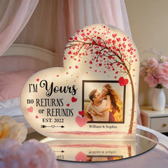 I'm Yours No Returns - Personalized Custom Shape Photo Light Box