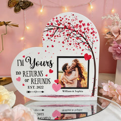 I'm Yours No Returns - Personalized Custom Shape Photo Light Box