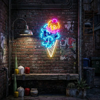 Ice Cream Zombie LED Neon Sign Light Pop Art