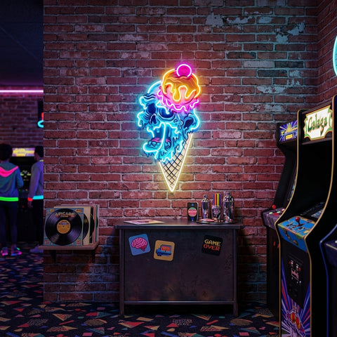 Ice Cream Zombie LED Neon Sign Light Pop Art
