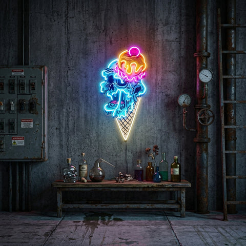 Ice Cream Zombie LED Neon Sign Light Pop Art