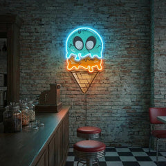 Ice Cream Zombie Isolated Artwork Led Neon Sign Light