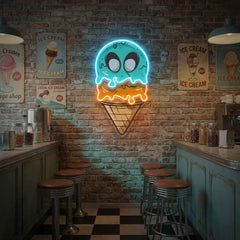 Ice Cream Zombie Isolated Artwork Led Neon Sign Light