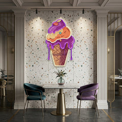 Icecream Cones Cartoon Artwork Led Neon Sign Light