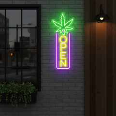 Indoor Vertical Open Sign Design Open Neon Sign