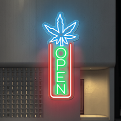 Indoor Vertical Open Sign Design Open Neon Sign