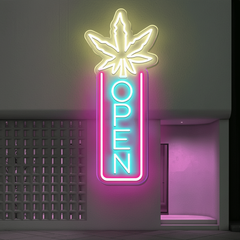 Indoor Vertical Open Sign Design Open Neon Sign
