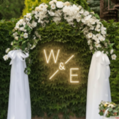 Initials Name Letter Neon Sign Custom Wedding Neon Sign