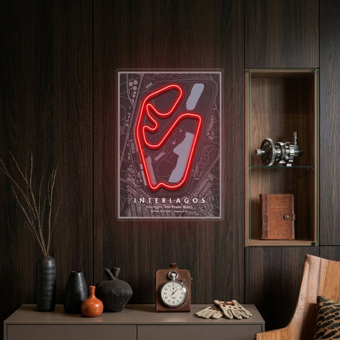 Interlagos Brazil F1 Circuit LED Neon Sign Light Pop Art