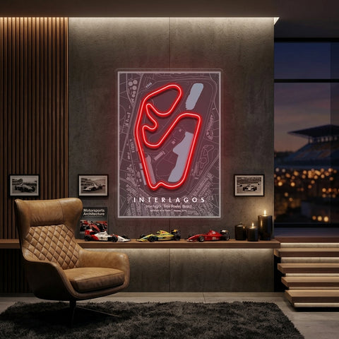 Interlagos Brazil F1 Circuit LED Neon Sign Light Pop Art
