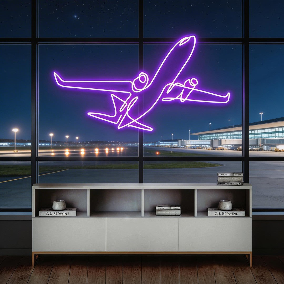The Airplane Neon Sign
