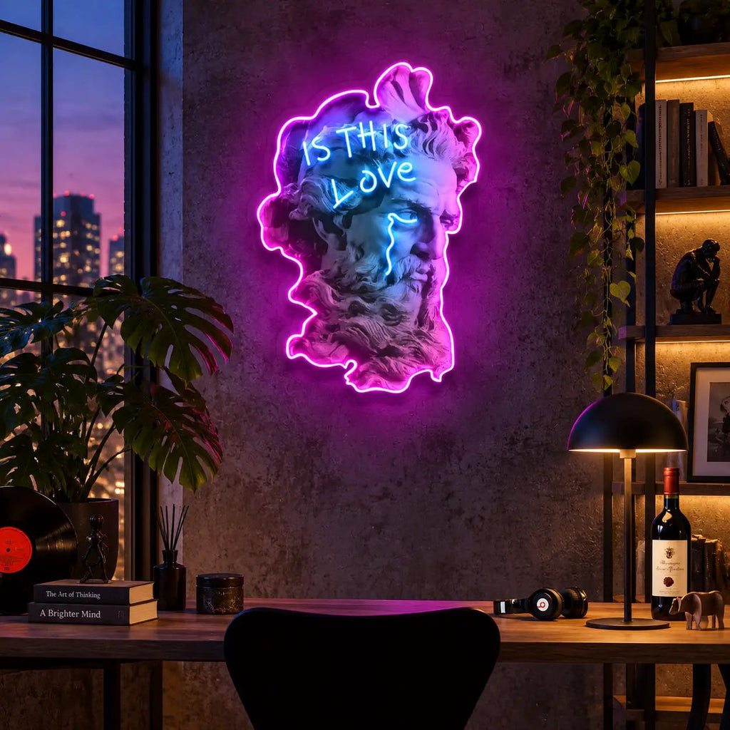 "Is This Love?" Neon x Acrylic Artwork