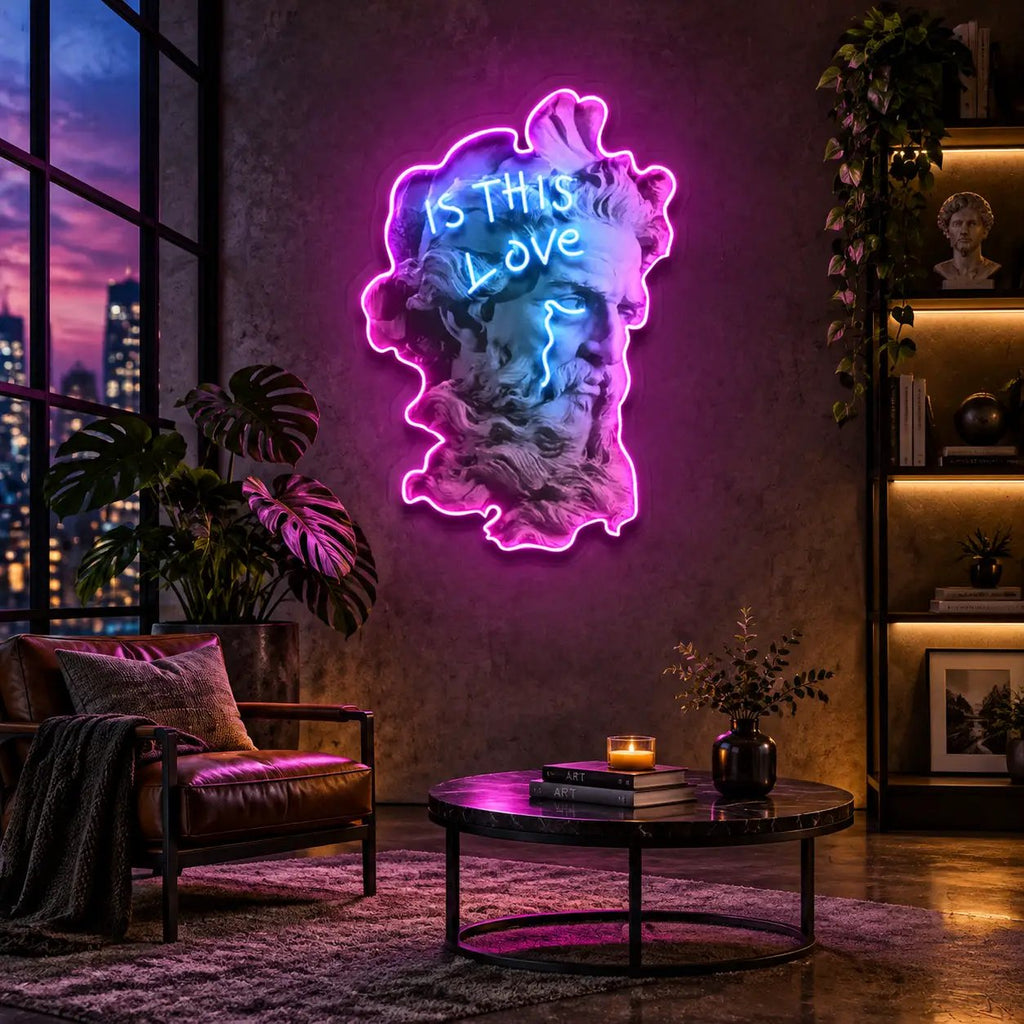 "Is This Love?" Neon x Acrylic Artwork