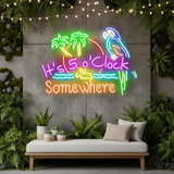 It's 5 O'clock Somewhere Neon Sign Shop Home Wall Decor Sign - VN03 - Customneonstudio