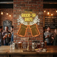 It's My Beer-th Day! Retro Style LED Neon Sign Light Pop Art