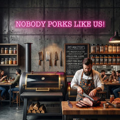 Custom Neon: NOBODY PORKS LI...