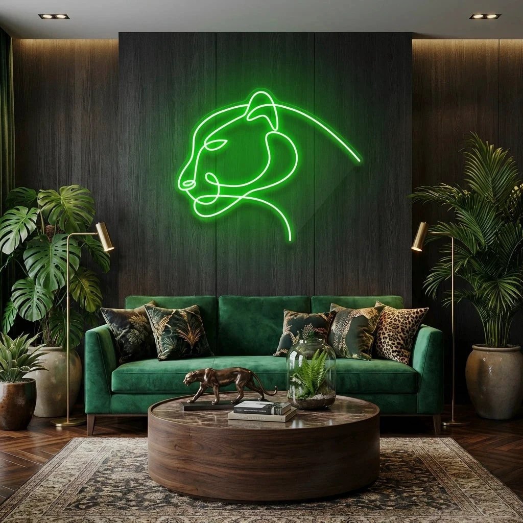 Jaguar Cat Led Neon Sign Light